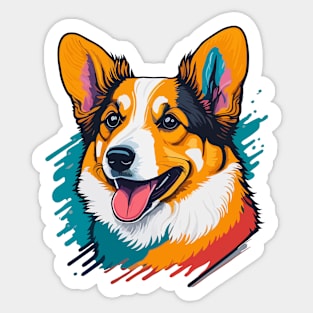 Corgi Portrait Sticker